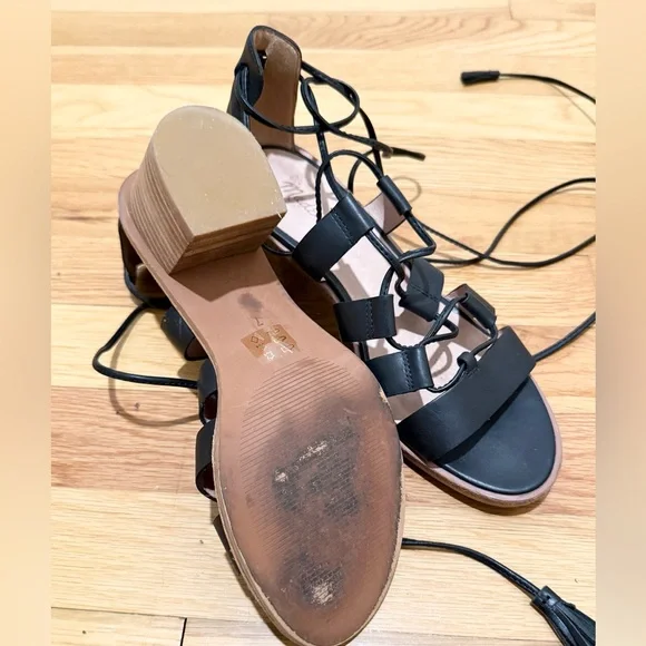 Madewell Daniela Block Heel Lace Up Sandals - Picture 9 of 13